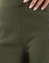 Reversible quilted pants with straight legs